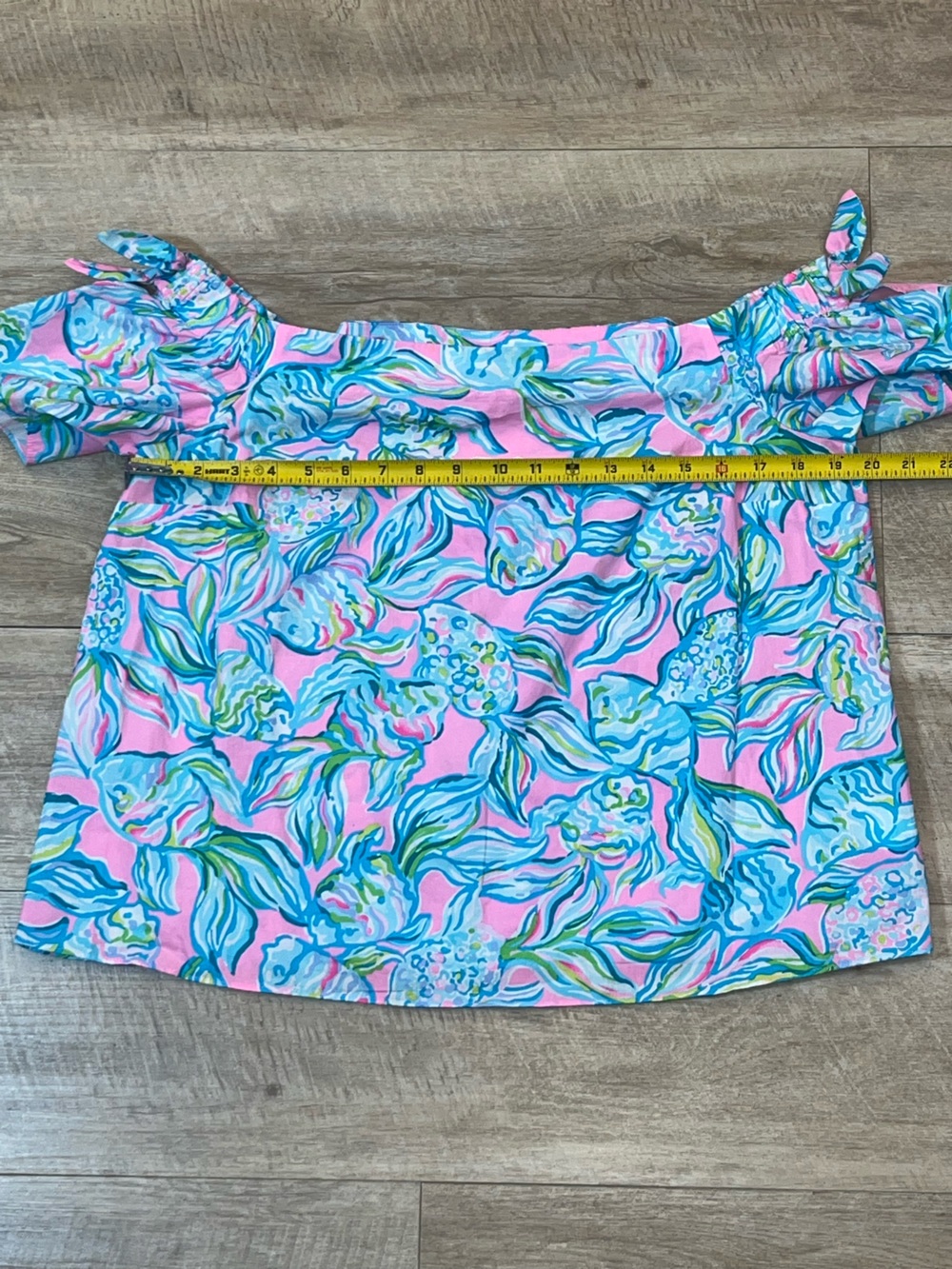 Lilly Pulitzer Women’s Tamara Off Shoulder Top Off The Scales Print Size Large - Picture 8 of 10